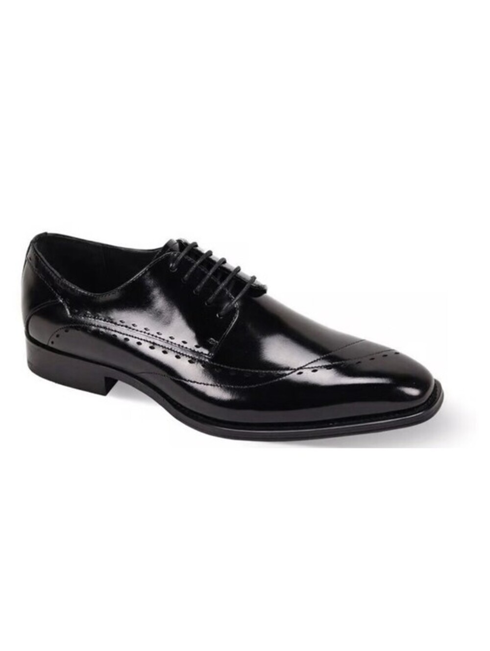 NIB Giovanni Men’s Size 12 Triston Black Calfskin Derby Hand-Stitched Free Ship